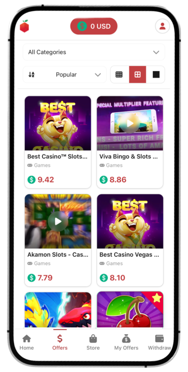 Android-ready mobile app interface